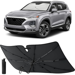 EcoNour Umbrella Foldable Windshield Sun Shade Fit for 2013-2016 2017 2018 Hyundai Santa Fe Sunshade, Front Car Window Shades Sun Visor, UV Protection, Heat Blocker, Car Accessories