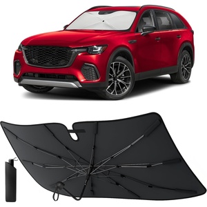 EcoNour Umbrella Foldable Windshield Sun Shade Fit for 2016-2024 2025 2026 Mazda CX-9 Sunshade, Front Car Window Shades Sun Visor, UV Protection, Heat Blocker, Car Accessories