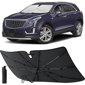 EcoNour Umbrella Foldable Windshield Sun Shade Fit for 2017-2023 2024 2025 Cadillac XT5 Sunshade, Front Car Window Shades Sun Visor, UV Protection, Heat Blocker, Car Accessories