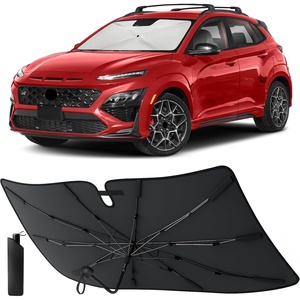 EcoNour Umbrella Foldable Windshield Sun Shade Fit for 2018-2021 2022 2023 Hyundai KONA Sunshade, Front Car Window Shades Sun Visor, UV Protection, Heat Blocker, Car Accessories