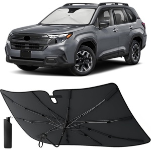 EcoNour Umbrella Windshield Sun Shade Compatible for Subaru Forester 2025 2026 | Foldable Front Window Sunshade Sun Visor Cover | UV Blocker Heat Shield Car Accessories | Interior Windshield Cover