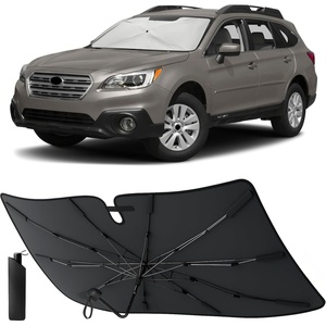EcoNour Umbrella Windshield Sun Shade Compatible for Subaru Outback 2010 2014 | Foldable Front Window Sunshade Sun Visor Cover | UV Blocker Heat Shield Car Accessories | Interior Windshield Cover