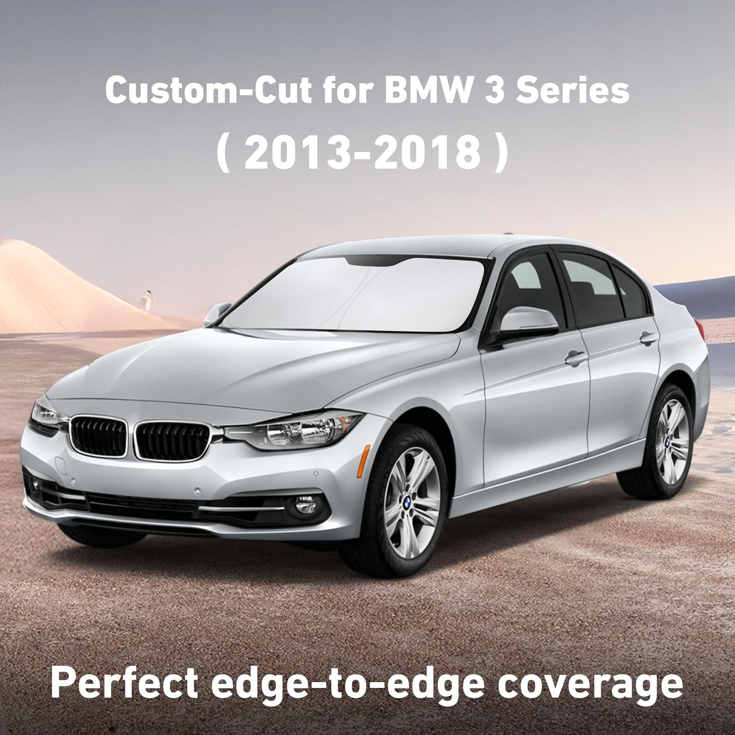 image:imageEcoNour Windshield Sunshade Compatible for BMW 3 Series 20132016 2017 2018